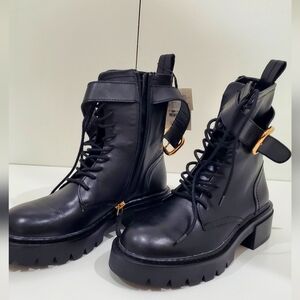 Zara Black Leather Boots